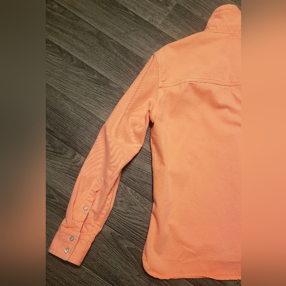 NWT'S PALM ANGEL'S🌴 Sherbert Orange🍊100% Cotton Shacket | Size XSMALL - Picture 11 of 16